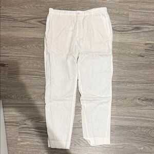Zara Men's 100% Linen White pants